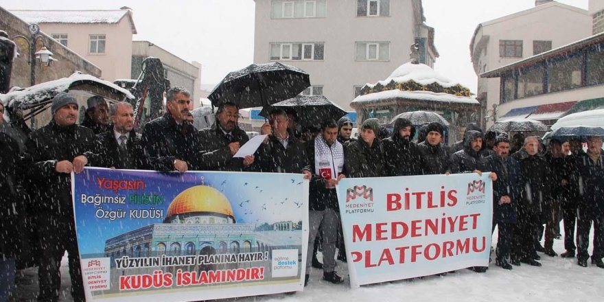 Bitlis'te ABD ve İsrail Protesto Edildi