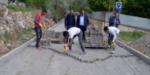 Adilcevaz'da Parke Taşı Döşeme ve Kaldırım Yenileme Çalışması